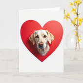 Sweet Dog Heart Card カード (黄色い花)
