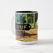 Sweet Dog in a Mug Illustration ツートーンマグカップ (正面左)