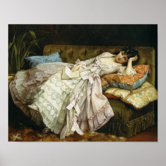 Sweet Doing Nothing by Auguste Toulmouche, 1877 ポスター (正面)