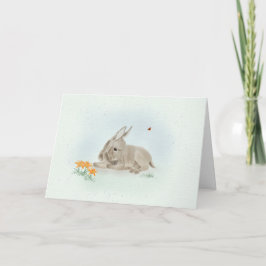 Sweet Donkey and Wildflowers 7x5 Greeting Card  案内状