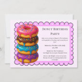 Sweet Donut Brunch | Birthday Celebration 招待状 (正面)