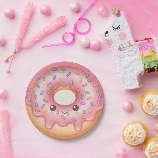 Sweet Donut Design Hanukkah Party Paper Plates ペーパープレート (パーティー)