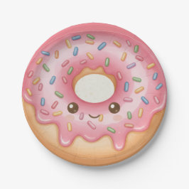 Sweet Donut Design Hanukkah Party Paper Plates ペーパープレート