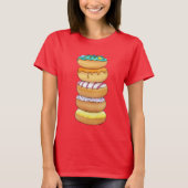 🍩Sweet Donut Stack Women’s Basic T-Shirt Tシャツ (正面)