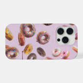 Sweet Donuts Pattern Phone Case – Cute Colorful De iPhoneケース (裏面横)
