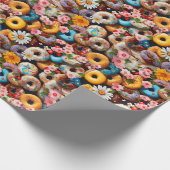 Sweet Donuts Seamless Pattern Design ラッピングペーパー (角)