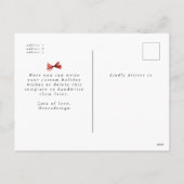 Sweet Doodle Bows Chic Photo Collage Christmas シーズンポストカード (裏面)