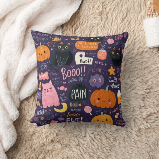 Sweet drawing hallo pillow  クッション (ブランケット)