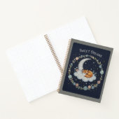 Sweet Dreams刺繍キツネと月モチーフのジャーナル ノートブック (内部)