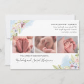 Sweet Dreams少年の誕生のお知らせ 案内状 (裏面)