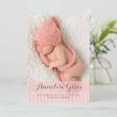 Sweet Dreams 2枚の写真モダン誕生のお知らせ 案内状 (スタンド正面)