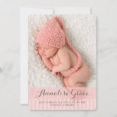 Sweet Dreams 2枚の写真モダン誕生のお知らせ 案内状 (正面)