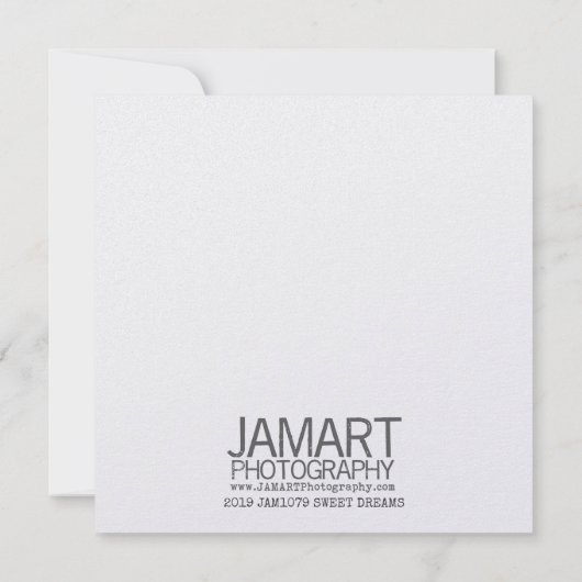 SWEET DREAMS 5.25 x 5.25 card 招待状 (裏面)