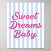 Sweet Dreams Baby Nursery Wall Art Print ポスター (正面)