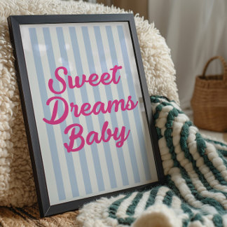 Sweet Dreams Baby Nursery Wall Art Print ポスター