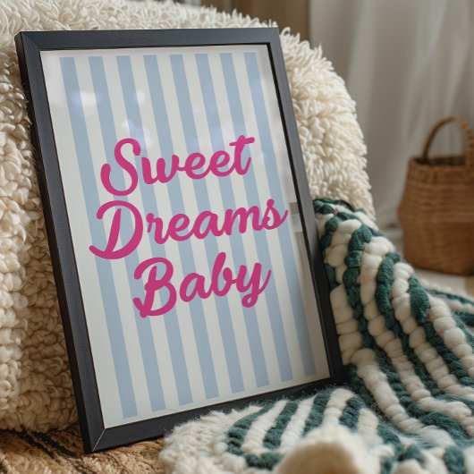 Sweet Dreams Baby Nursery Wall Art Print ポスター