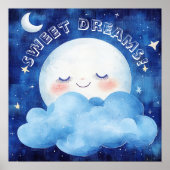 Sweet Dreams Blue Night Sky ポスター (正面)