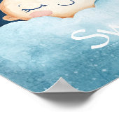 Sweet Dreams Blue Night Sky Nursery Poster ポスター (角)