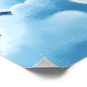 Sweet Dreams Blue Night Sky Nursery Poster ポスター (角)