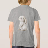 Sweet Dreams Bunny Rabbit Roses Pink Floral トライブレンドＴシャツ (裏面)