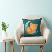 Sweet Dreams Cat on Moon Pillow クッション (椅子)