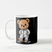 Sweet Dreams Cool Teddy Bear With Pajamas Premium コーヒーマグカップ (左)