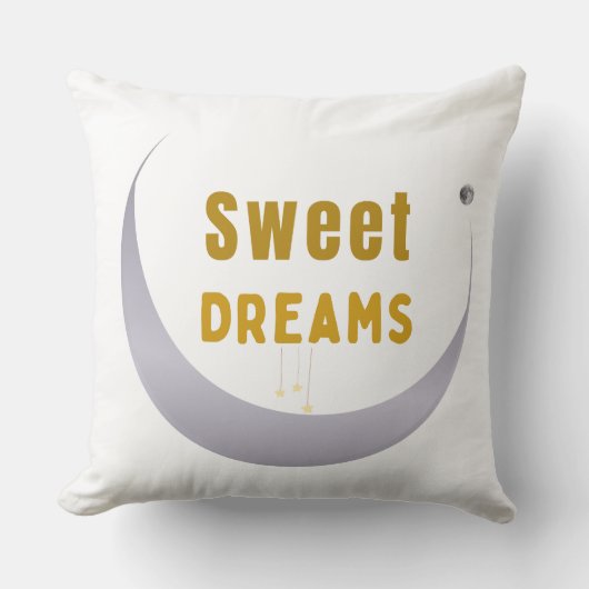 Sweet Dreams Cozy Throw Pillow – Relaxing Sleep De クッション (正面)