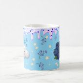 Sweet Dreams Cute Sleeping Cloud and Blueberry Mug コーヒーマグカップ (中央)