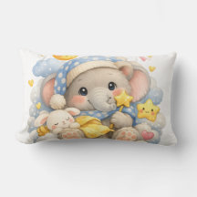 Sweet Dreams Elephant Pillow 