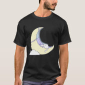 Sweet Dreams Feline: Minimalist Cat Sleeping Tシャツ (正面)