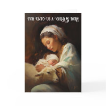 Sweet Dreams in the Manger Lowly Christmas Card