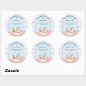 Sweet Dreams Little Lamb Cute Kawaii Baby Shower  ラウンドシール (シート)