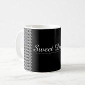 Sweet Dreams - MUG Noir et blanc コーヒーマグカップ (正面左)