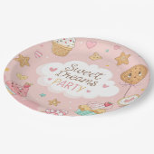 Sweet Dreams Party – Cute Pastel Dessert Celebrati ペーパープレート (アングル)