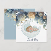 Sweet dreams sleeping baby boy サンキューカード (正面/裏面)