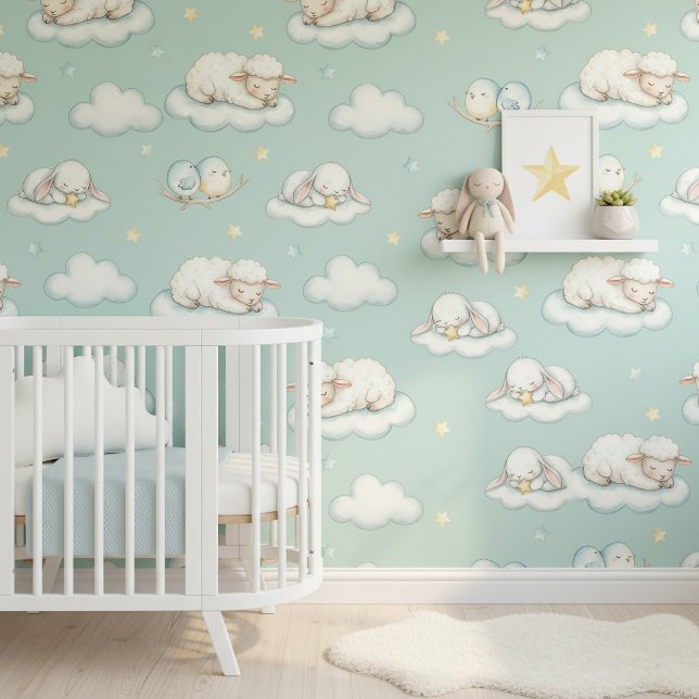 Sweet Dreams Sleepy Animals Pattern ID1229 壁紙 (クリエイターアップロード済み)