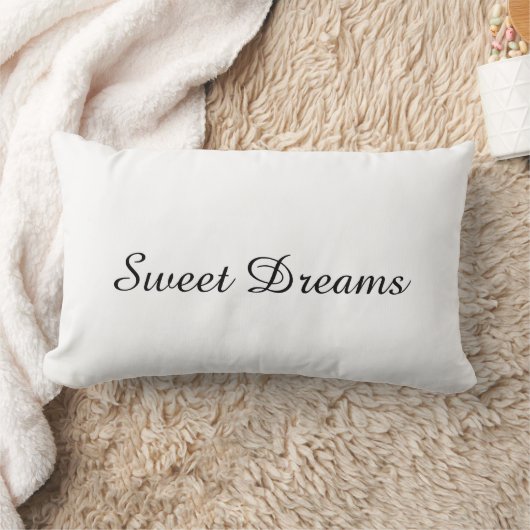 Sweet Dreams Throw Pillow – Cozy Decorative Cushio ランバークッション (ブランケット)