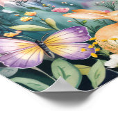 Sweet Dreams Woodland Deer & Rabbits Nursery  ポスター (角)