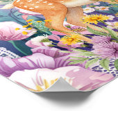 Sweet Dreams Woodland Deer & Rabbits Nursery  ポスター (角)