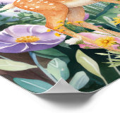 Sweet Dreams Woodland Deer & Rabbits Nursery  ポスター (角)