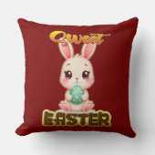Sweet Easter Bunny – Cute Chocolate - almofada クッション (正面)