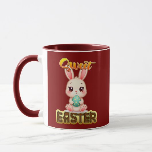 Sweet Easter Bunny – Cute Chocolate - caneca マグカップ (左)