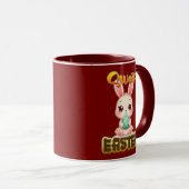 Sweet Easter Bunny – Cute Chocolate - caneca マグカップ (正面右)