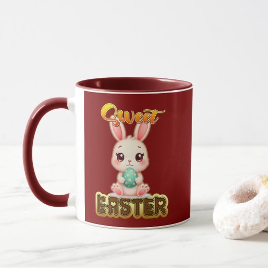 Sweet Easter Bunny – Cute Chocolate - caneca マグカップ (ドーナツ)