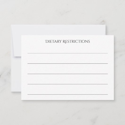 Sweet Elegance RSVPカード (裏面)