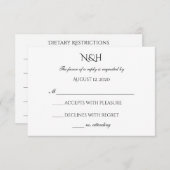 Sweet Elegance RSVPカード (正面/裏面)