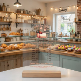 Sweet & Elegant Custom Dessert Menu アクリルサイン