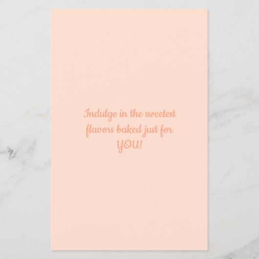 Sweet & Elegant Custom Dessert Menu チラシ (裏面)