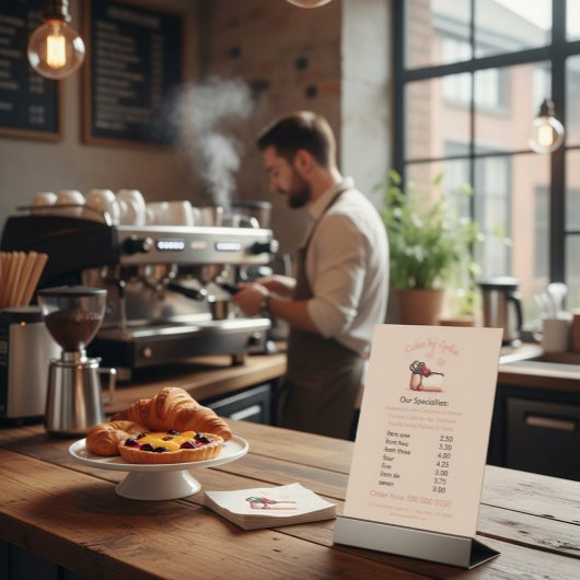 Sweet & Elegant Custom Dessert Menu 台座サイン