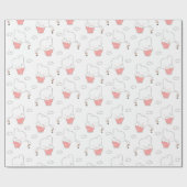 Sweet Elephant Seamless Pattern Design ラッピングペーパー (フラット)